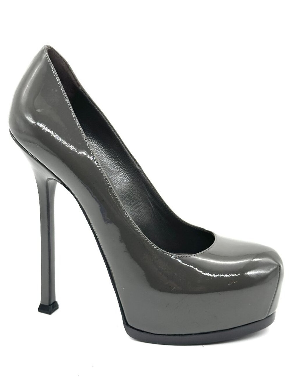 YSL Yves Saint Laurent Tribtoo 105 Patent Platform Pumps Heels Shoes - Picture 7 of 16